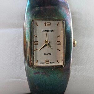 Rumours Women Wristwatch Brown/Purple Tone Fashion Cuff Band Analog Watch